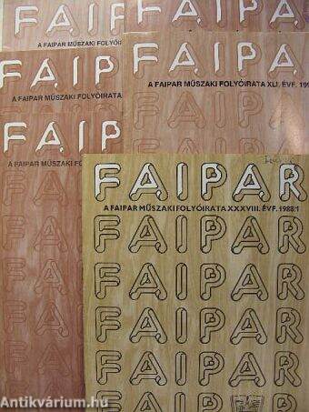 Faipar 1988-1993. (vegyes számok) (7 db)