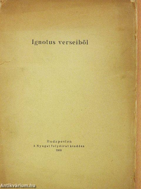 Ignotus verseiből (rossz állapotú)