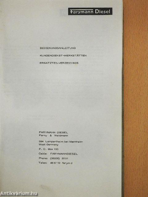 Bedienungsanleitung Kundendienst-Werkstätten/Ersatzteilverzeichnis