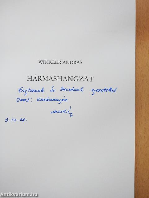 Hármashangzat (dedikált példány)