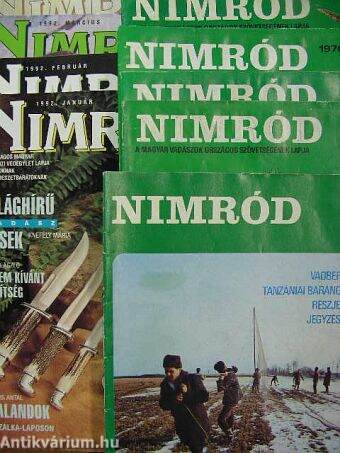 Nimród 1976., 1977., 1991., 1992. (vegyes számok) (12 db)