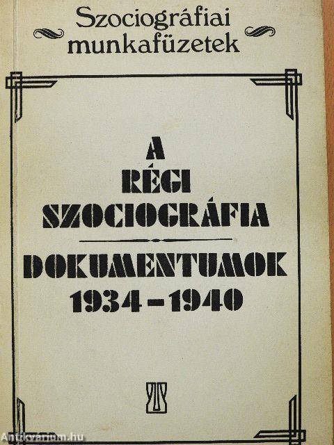 A régi szociográfia