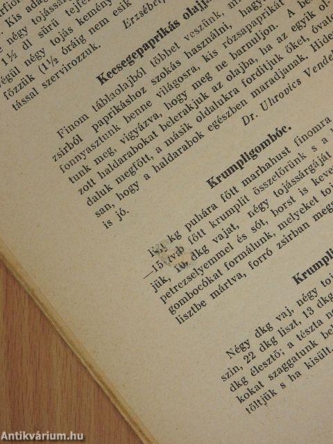 Az Uj Idők Receptkönyve (rossz állapotú)