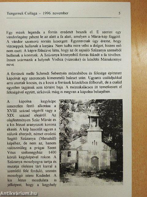 Tengernek Csillaga 1996. november