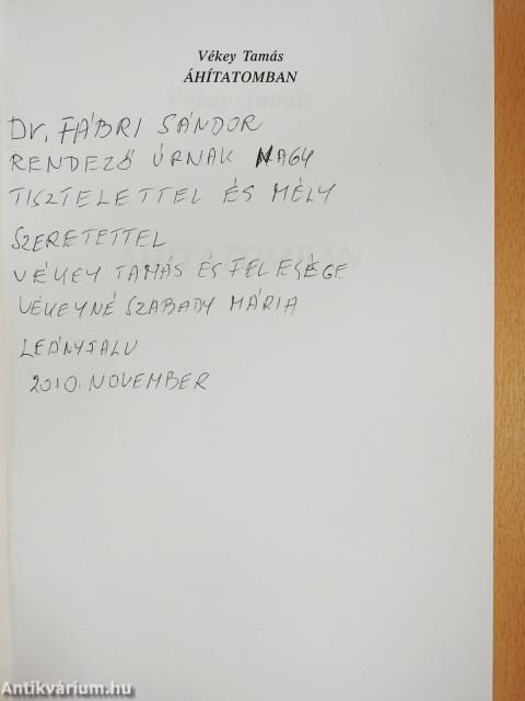 Áhítatomban (kétszeresen dedikált példány)