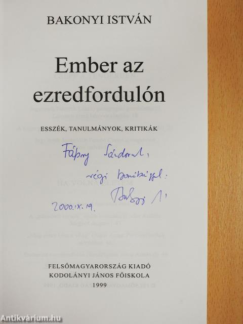 Ember az ezredfordulón (dedikált példány)