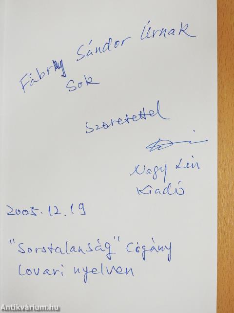 Bizhelyakipe (dedikált példány)