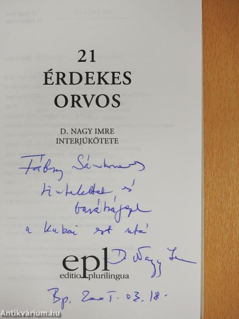 21 érdekes orvos (dedikált példány)