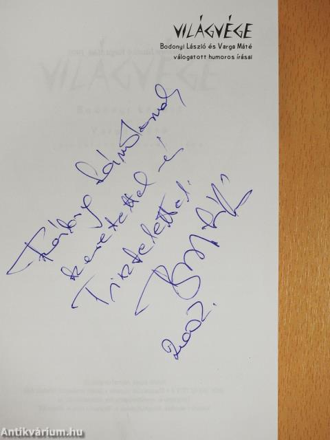 Világvége (dedikált példány)