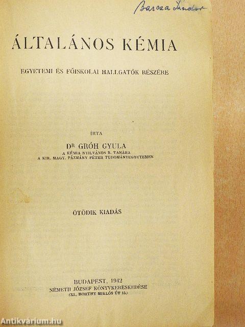 Általános kémia/Szervetlen kémia/Szerves kémia