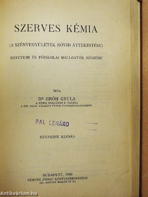 Általános kémia/Szervetlen kémia/Szerves kémia