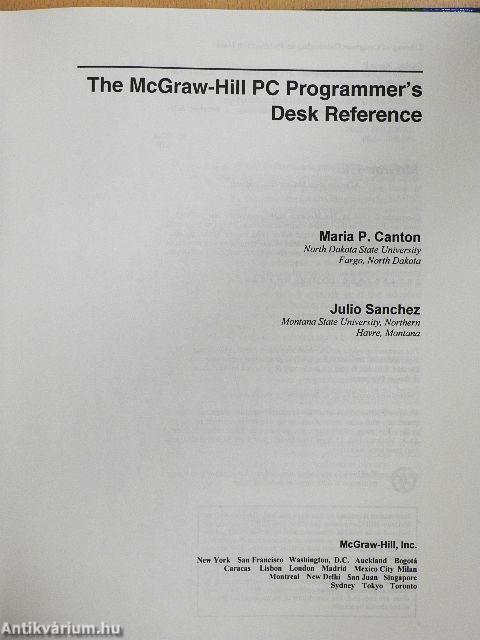 The McGraw-Hill PC Programmer's Desk Reference
