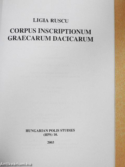 Corpus Inscriptionum Graecarum Dacicarum