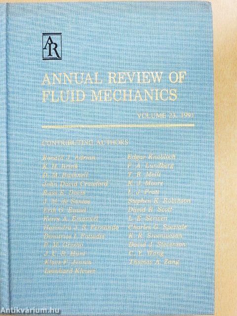 Annual Review of Fluid Mechanics 1991