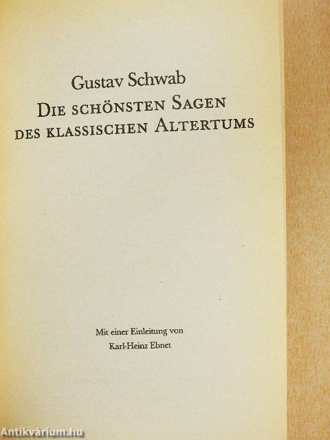 Die schönsten Sagen des klassischen Altertums
