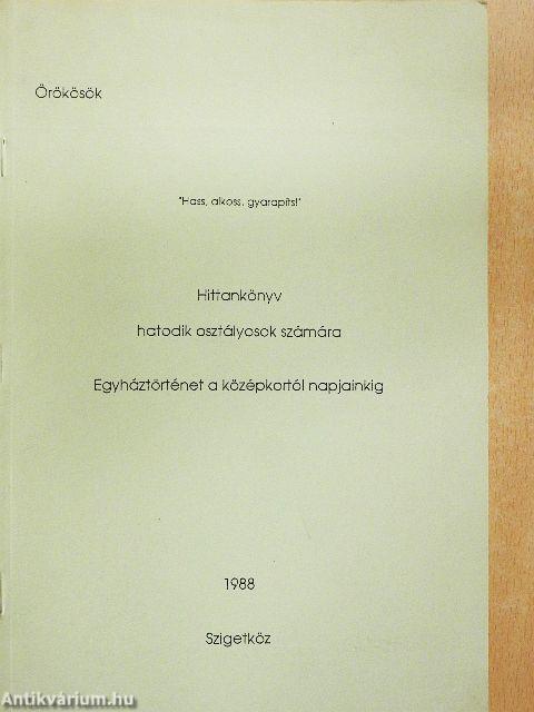 Hittankönyv hatodik osztályosok számára