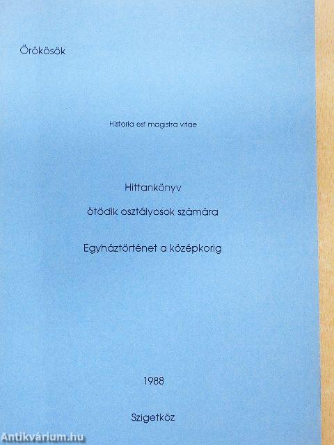 Hittankönyv ötödik osztályosok számára