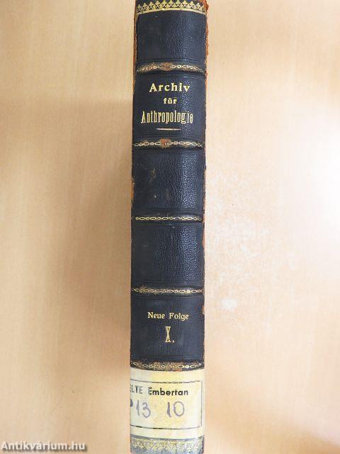 Archiv für Anthropologie X./Korrespondenz-Blatt der Deutschen Gesellschaft 1911. Januar-Dezember
