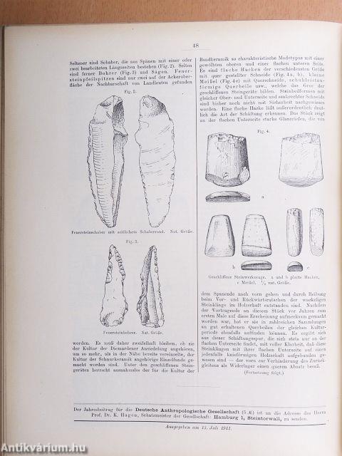 Archiv für Anthropologie X./Korrespondenz-Blatt der Deutschen Gesellschaft 1911. Januar-Dezember