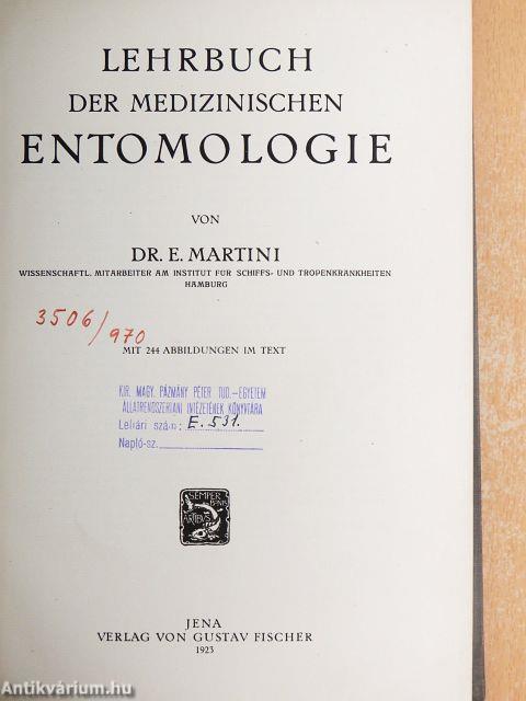 Lehrbuch der medizinischen Entomologie