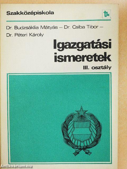 Igazgatási ismeretek III.