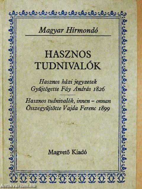 Hasznos tudnivalók