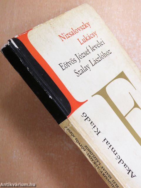 Eötvös József levelei Szalay Lászlóhoz