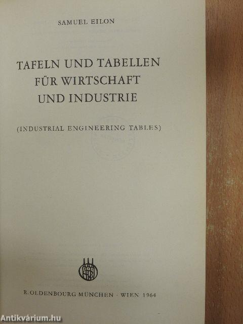 Tafeln und Tabellen für Wirtschaft und Industrie