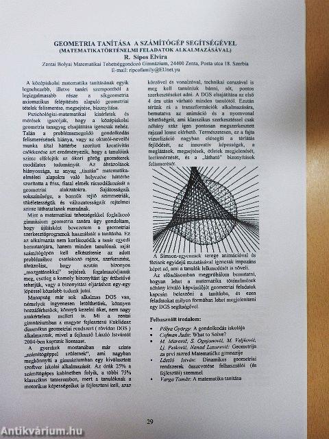 Kutató Tanárok I. Tudományos Konferenciája 2006.