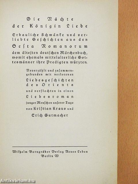 Die Nächte der Königin Liebe (gótbetűs)