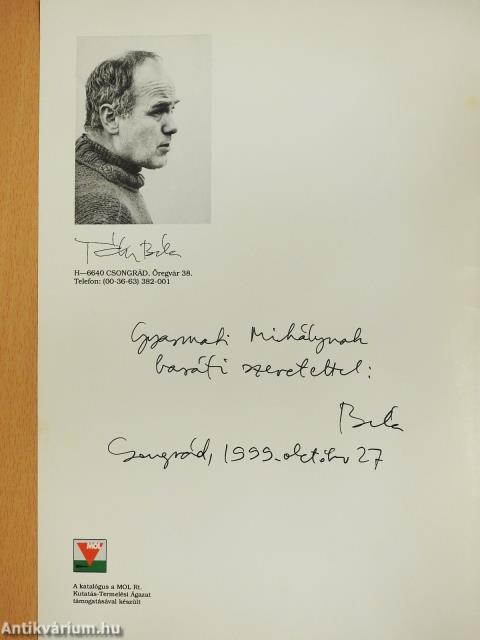 Tóth Béla szobrász (dedikált példány)