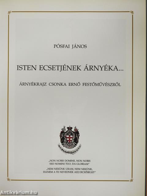 Isten ecsetjének árnyéka... (többszörösen dedikált példány)