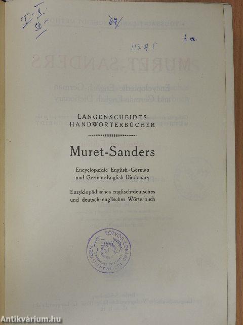 Muret-Sanders Enzyklopädisches englisch-deutsches und deutsch-englisches Wörterbuch II.