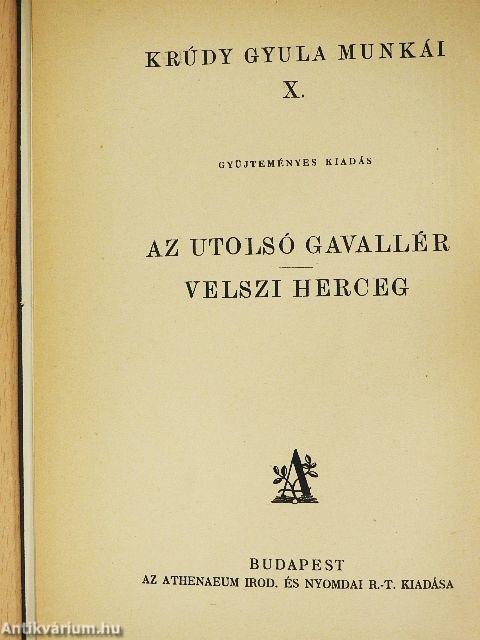 Az utolsó gavallér/Velszi herceg