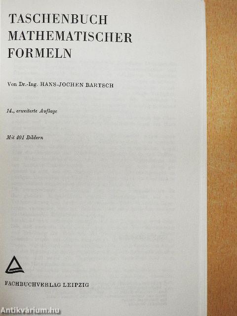 Taschenbuch mathematischer Formeln