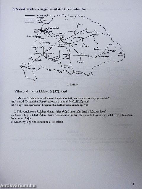 Vasútföldrajz és vasúttörténet munkafüzet