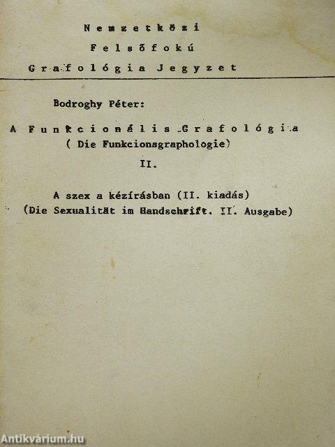 A Funkcionális grafológia II.