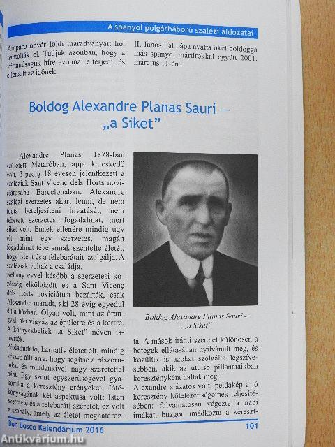 Don Bosco Kalendárium 2016