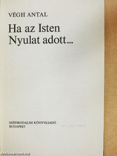 Ha az Isten Nyulat adott...