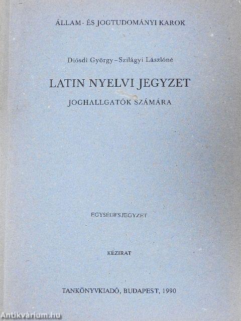 Latin nyelvi jegyzet