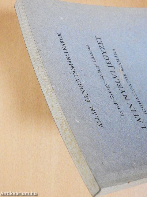 Latin nyelvi jegyzet