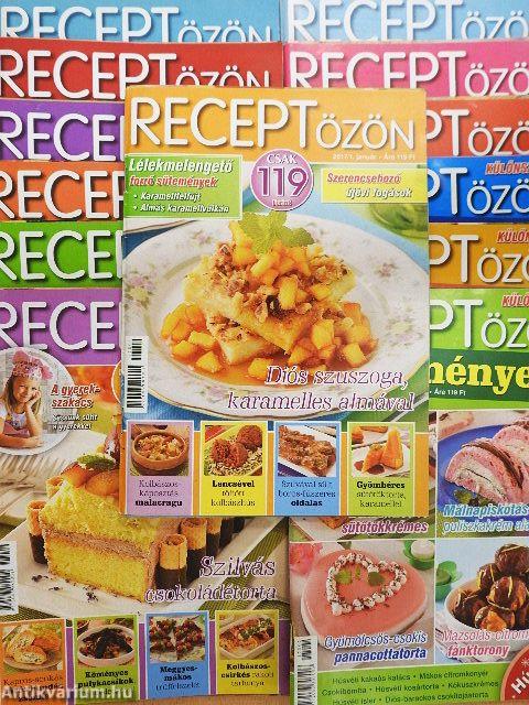 Receptözön 2017. (nem teljes évfolyam) + 3 Receptözön Sütemények különszám