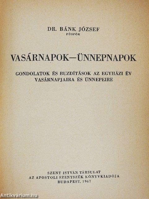 Vasárnapok-ünnepnapok