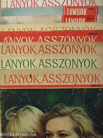 Lányok, asszonyok 1974, 1976-1977, 1981. (vegyes számok) (9 db)