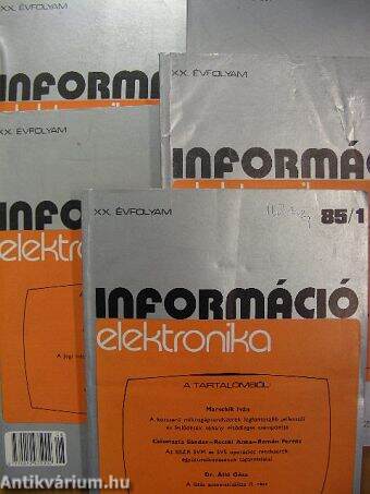 Információ-elektronika 1985. (nem teljes évfolyam)