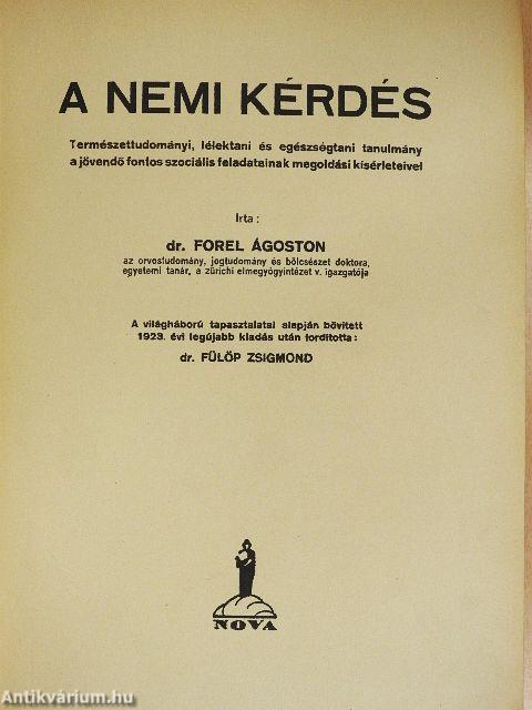 A nemi kérdés