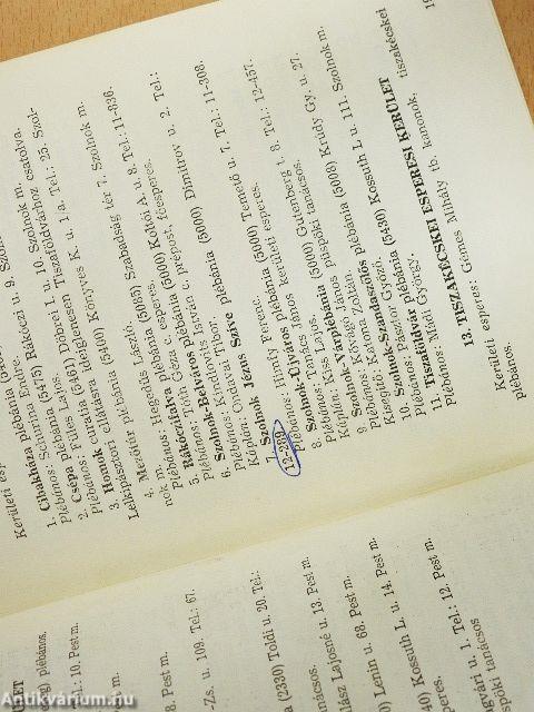 A váci püspöki egyházmegye papi névtára 1976