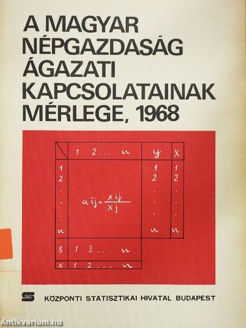 A magyar népgazdaság ágazati kapcsolatainak mérlege 