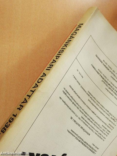 Magánkisipari adattár