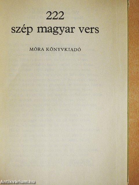 222 szép magyar vers